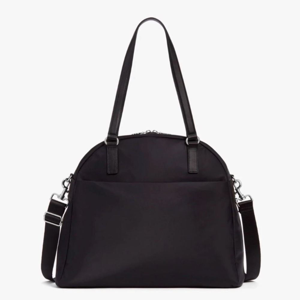 Lo & Sons Black Shoulder Bag w/ Lavender Interior